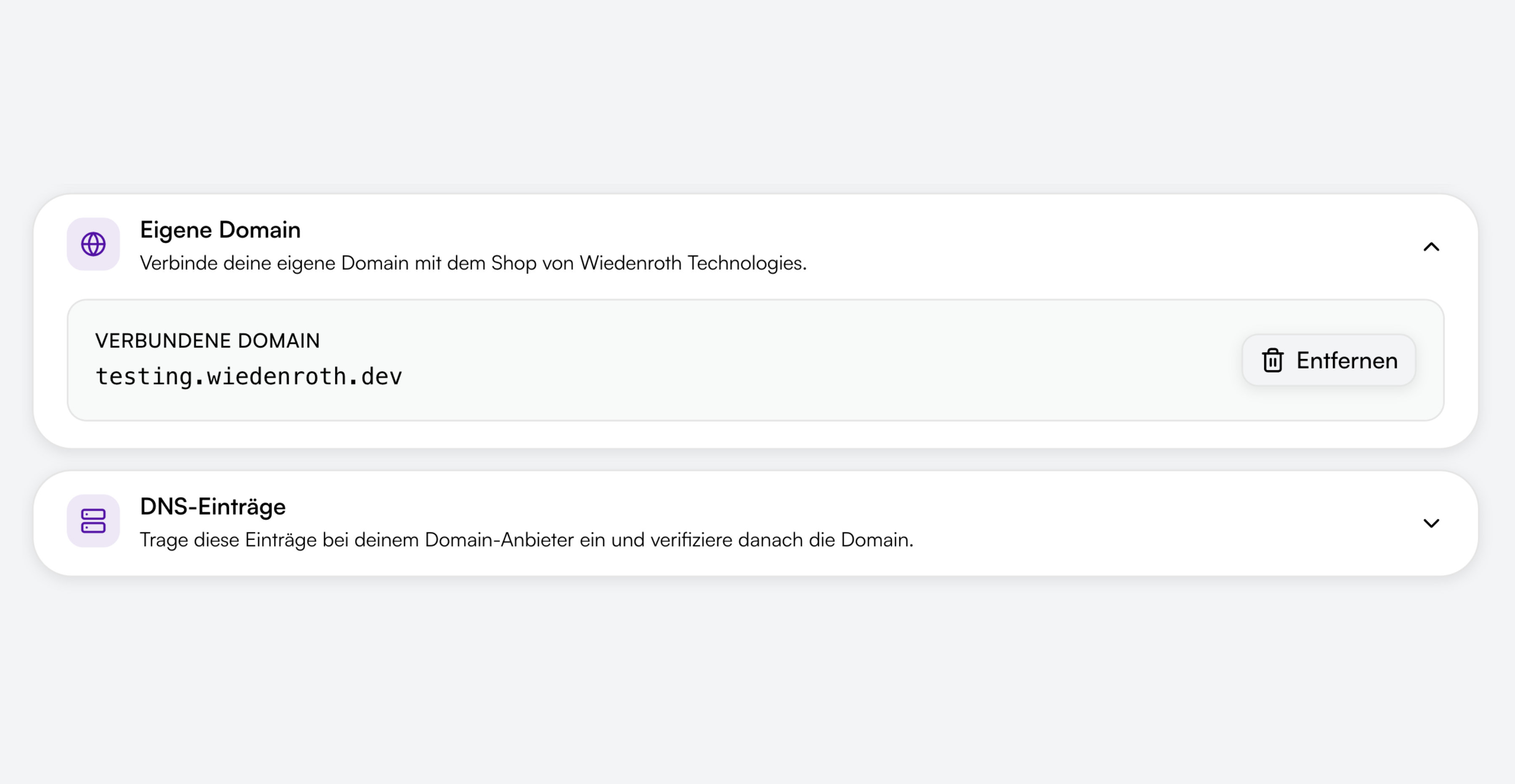 Custom domain